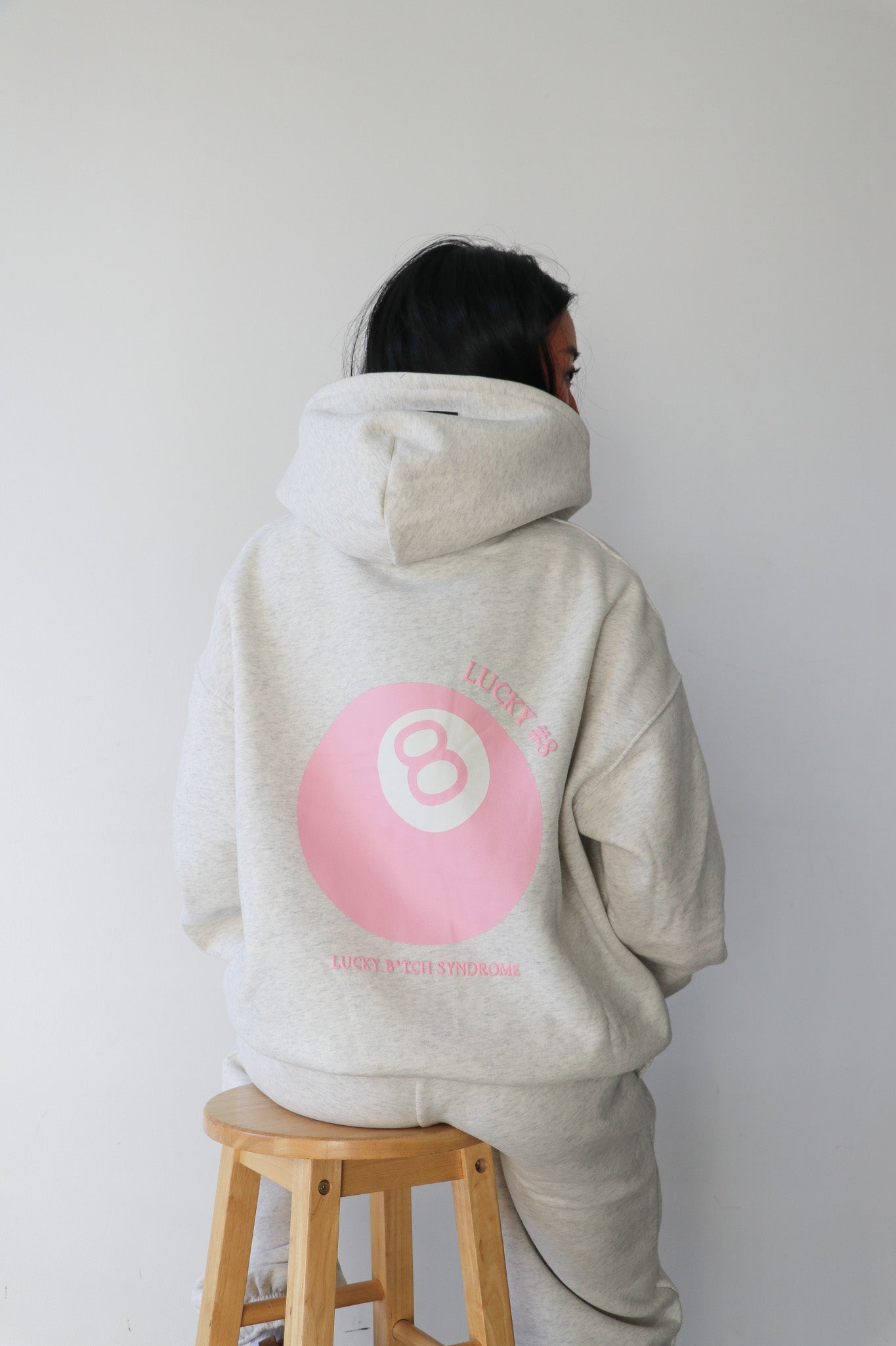 Lucky 8 Hoodie - Strawberry Milk – GREYNO CO APPAREL